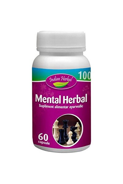 Indian Herbal Supliment pentru îmbunătățirea memoriei, Mental Herbal, 60 capsule