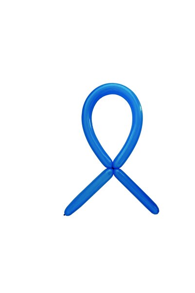 SDX Market Set de 100 de baloane lungi pentru modelare, 125 cm x 4,5 cm, Albastru închis