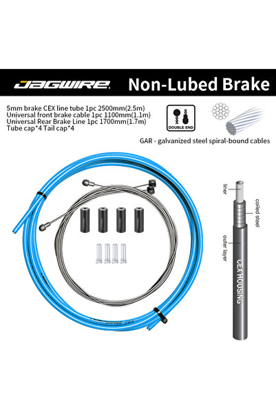 Choice كابل فرامل CEX أزرق 5 مم للدراجات الجبلية والطرق، طقم كابلات JAGWIRE غ...