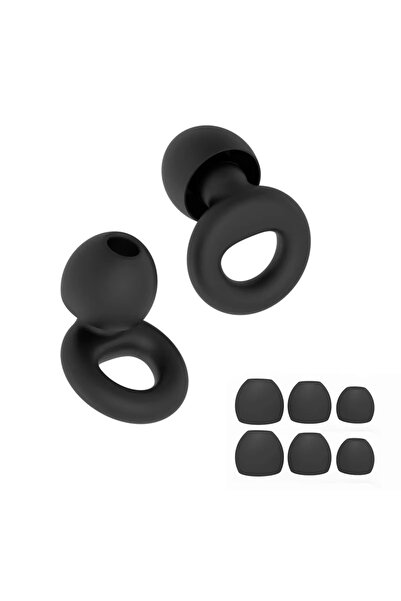 Choice سدادات أذن من السيليكون قابلة لإعادة الاستخدام باللون الأسود للنوم وال...