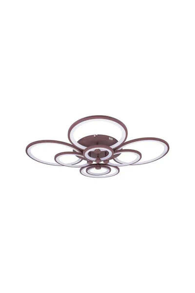 Alista Home LED Chandelier with Remote Control ALANI 200 W, 8 Circles, Cold/Warm/Neutral Light, Dimmable, Brown