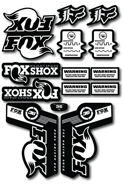 cakaybu Fox 36 Bisiklet Maşa Sticker Seti – 15 Parça | Fox Racing Shox Etiket...