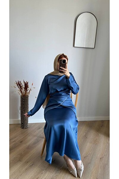 Abaya-AB Saten Zarif Davet Elbisesi