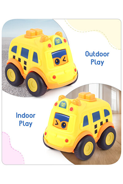 Babyhug Friction Powered Eye Rolling Ambulance Car, 3 Years+, 9.5 x 8 cm - Yellow