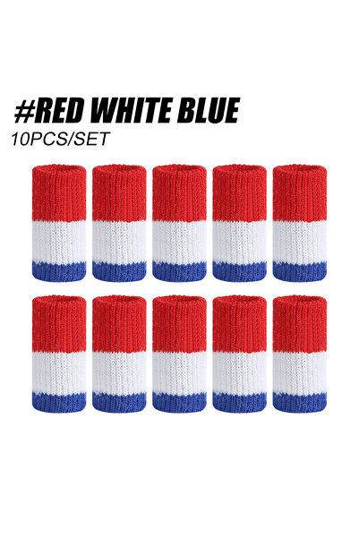 Choice Red White Blue-10Pcs 10PCS Finger Sleeves Protectors,Sport Finger Slee...