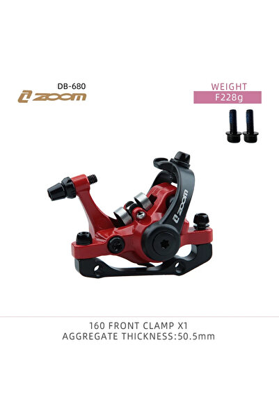 Choice DB680 أحمر أمامي ZOOM DB680 فرامل قرصية للدراجة الجبلية فرجار ميكانيكي...