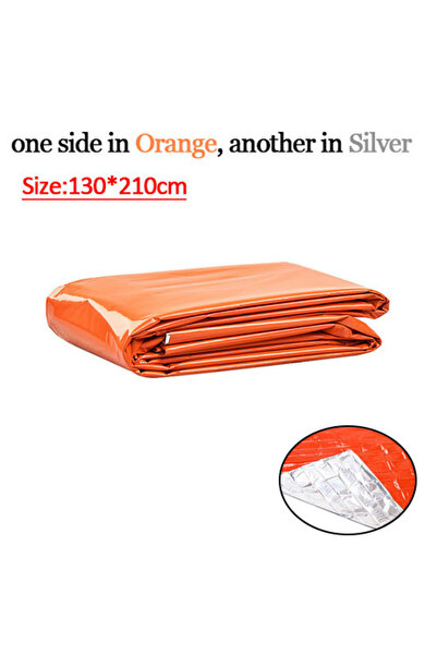 choice2 Orange 1.3m X 2.1m Folding Emergency Blanket Outdoor Survival Rescue ...