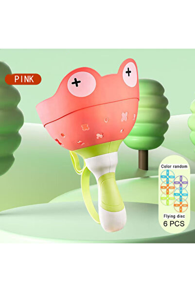 Choice 207Y-2-Pink سحب خيط قاذف أقراص الصحن الطائر للأطفال ألعاب طائرة رمي التقاط دعامة رياضية خارجية