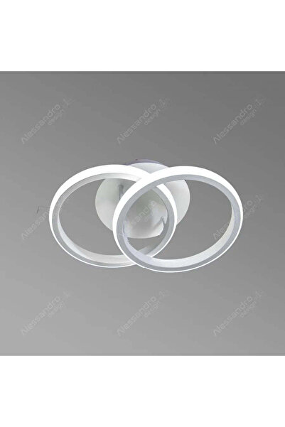 KORMAN TECHNIK Lustra LED VERTEX CIRCULA 24W, 2 Cercuri, lumina Rece/Calda/Neutra, Alb