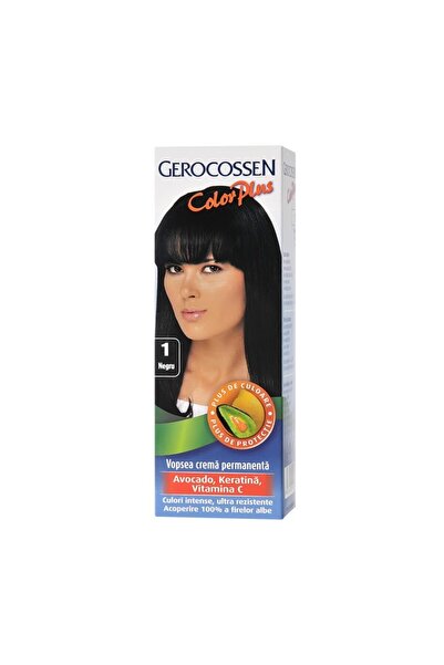 GEROCOSSEN Vopsea de păr Color Plus, 1, Negru