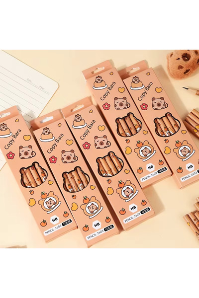 Choice 12 قطعة من أقلام الرصاص Kawaii Capybara للرسم مع ممحاة غير مدببة للمدر...