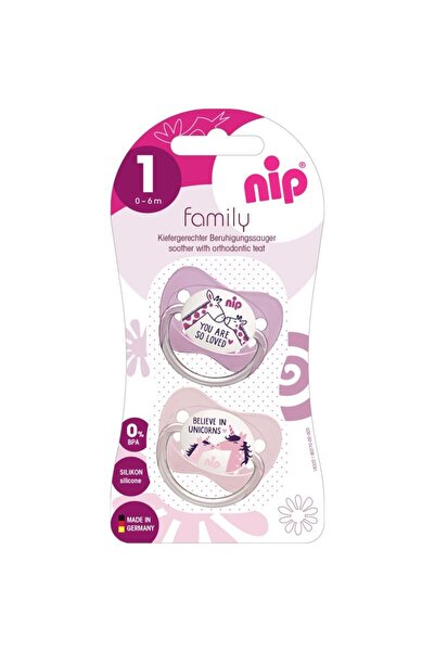 ABİ Suzetă ortodontică din silicon Nip 0-6 luni, set de 2 bucăți