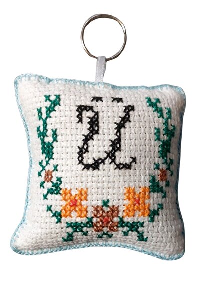 Uretti - Sibel 2453 7750 Handmade Letter U Cross Stitch Keychain