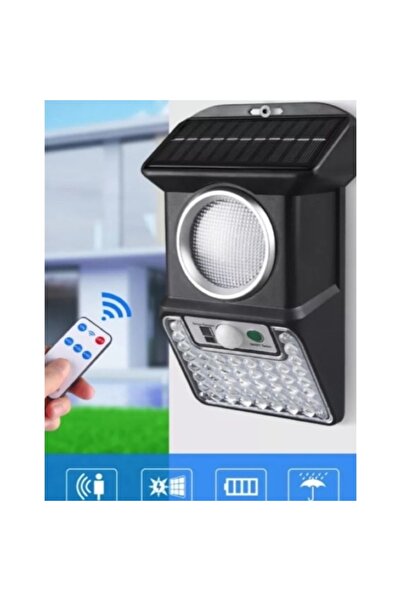 FOXMAG24 Solar Wall Lamp, 59 White/Color LEDs, Motion Sensor, 3W Panel, 10h Autonomy, Remote