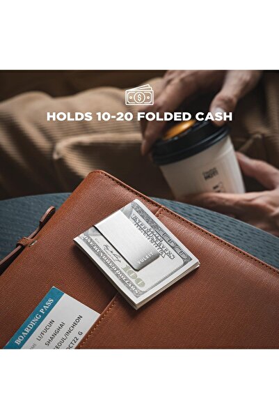 VULKIT Money Clip Stainless Steel Cash Holder EDC Accessories Men's Money Clips