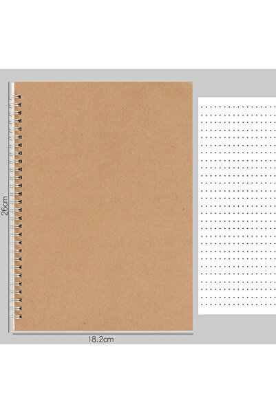 Choice دفتر ملاحظات A4-Dots A4/A5/A6 ملفوف بنقاط مسطرة، دفتر يوميات ورقي فارغ...
