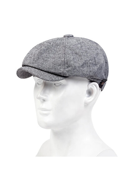 Choice قبعة رجالية كاجوال رمادية داكنة من نوع Newsboy Hat لفصل الربيع والصيف ...