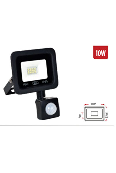 YCL AL-S 2010 Sensörlü Led Projektör – 10W | IP65 Dış Mekan Aydınlatma-6500K BEYAZ