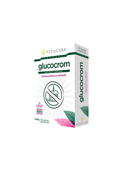 VitaCare Glucocrom, VitaCare, 30 capsules