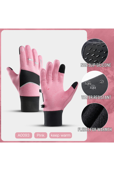 Choice قفازات S A0093V-PK للرجال للشتاء الدافئ من الصوف لركوب الدراجات مقاومة...