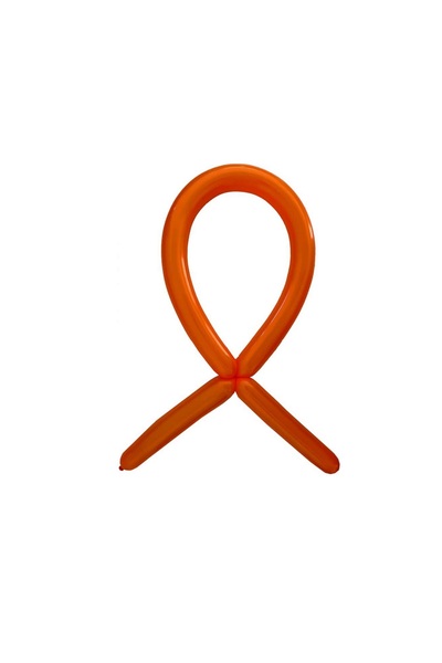 SDX Market Set of 100 long modeling balloons, 125 cm x 4.5 cm, Orange