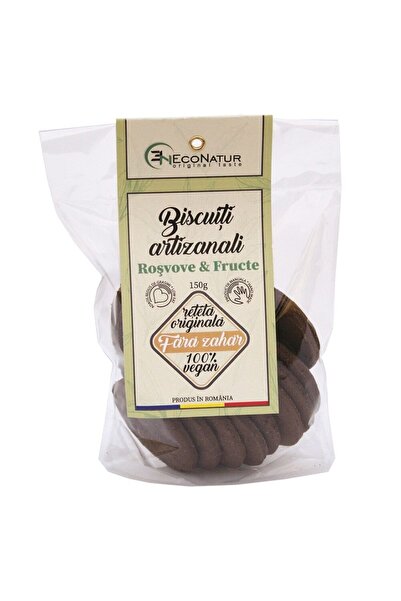 eco natura pet Vegan Sugar-Free Artisan Biscuits with Carob and Dried Fruits Econatur 150g