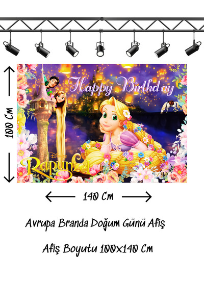 snowparty Banner za rođendan sa temom Rapunzel
