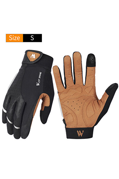 Choice قفازات ركوب الدراجات WEST BIKING كاملة الأصابع مقاس XL للرجال لفصل الخ...