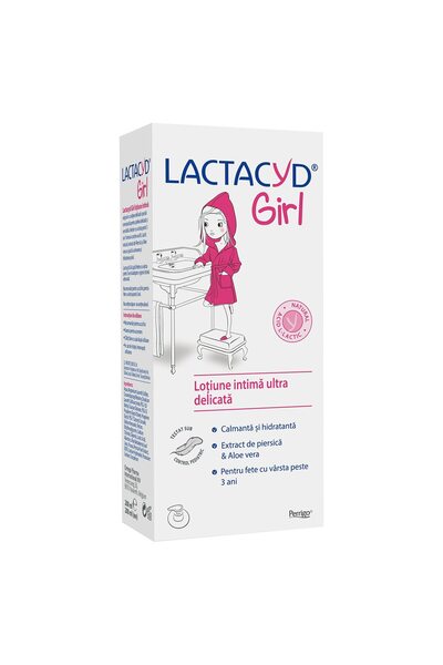 interstar Loțiune intimă ultra delicată pentru fete de la 3 ani în sus, Lactacyd Girl, 200 ml