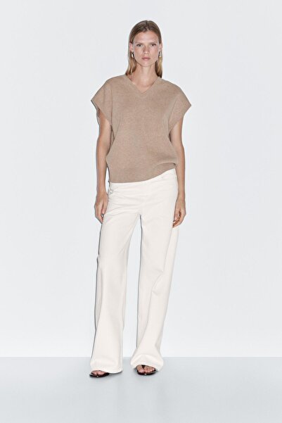 Massimo Dutti Yün karışımlı triko yelek