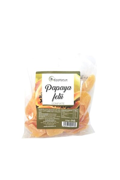 eco natura pet Felii de papaya uscate 250g EcoNatur