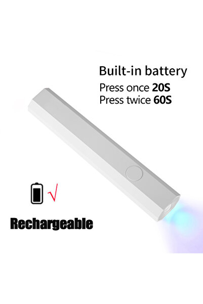 Choice7 مصباح أظافر صغير محمول باليد قابل لإعادة الشحن من نوع USB-C من DUTRIE...