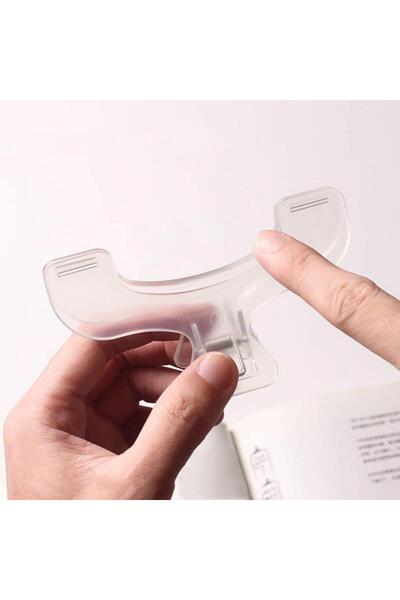 Choice Transparent Plastic Book Clip Simple Reading Aid Fixed Book Holder Bookmarks Creative Design Prac...