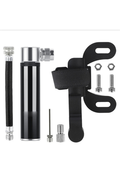 choice2 مضخة هواء يدوية صغيرة من ThinkRider باللون الأسود لنفخ إطارات الدراجا...