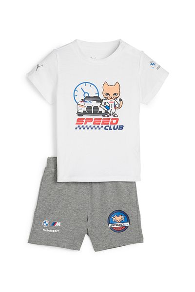 Puma BMW MMW Toddler Short Sleeve Set - White and Grey