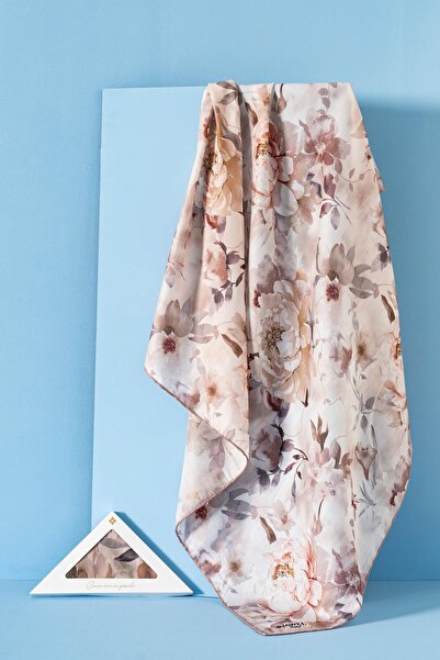 JAWEL وشاح ناعم من الإفيدرا مطبوع عليه زهور للسيدات