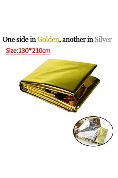 Choice4 Gold 1.3m X 2.1m Folding Emergency Blanket Outdoor Survival Rescue Fi...