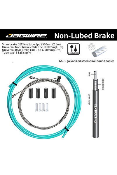 Choice كابل فرامل CEX GreenB 5 مم للدراجات الجبلية والطرق، طقم كابلات JAGWIRE...