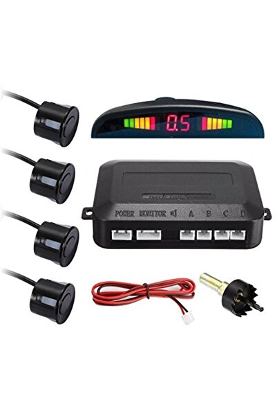 FOXMAG24 Car parking sensors, kit of 4 sensors, LED display and sound warning