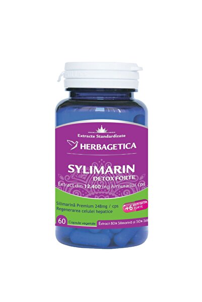 herbagetica Supliment alimentar Silymarin 80/50 Detox Forte, 60 capsule