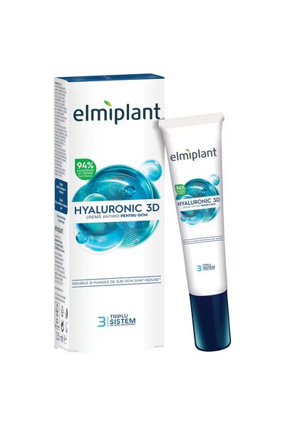 ELMIPLANT Cremă antirid pentru ochi cu aromă hialuronic, 15 ml