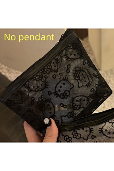 Choice حقيبة أقلام أسطوانية جديدة من مادة شبكية باللون الأسود لعام 2025 بتصمي...