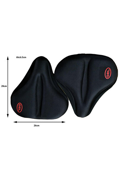 Choice غطاء وسادة سيليكون أسود أكبر وأوسع لمقعد الدراجة الجبلية الكهربائية ال...