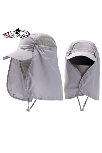 Choice قبعة صيد 08 WALK FISH واقية من الشمس سريعة الجفاف، غطاء بارد للوجه وال...