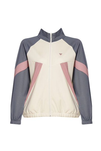 hummel Harlow Women's Ecru Stand Collar Jacket