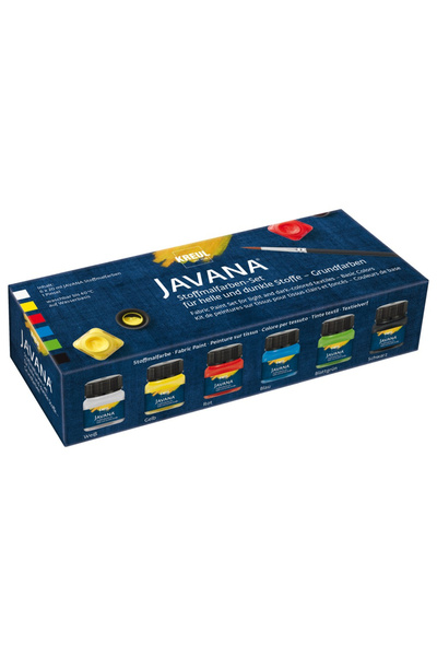 Kreul Vopsea pentru textile Javana Color Living Basic, set 6 buc x 20 ml