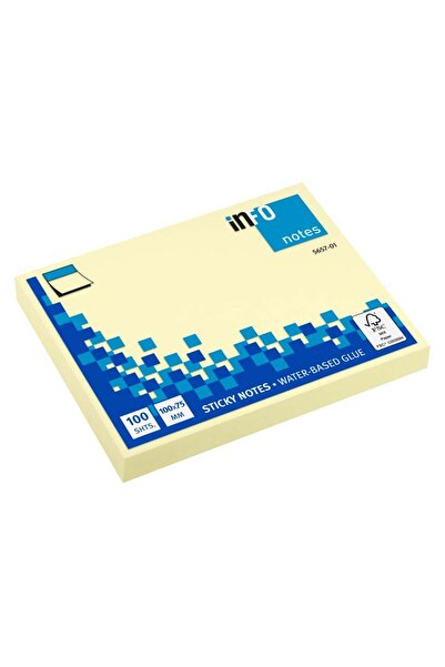 INFO NOTES Notes adeziv Yellow 75 x 100 mm
