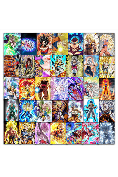 BANDAI مجموعة من 60 قطعة من ملصقات دراغون بول، ملصقات أنمي لطيفة، حافظة هاتف ...