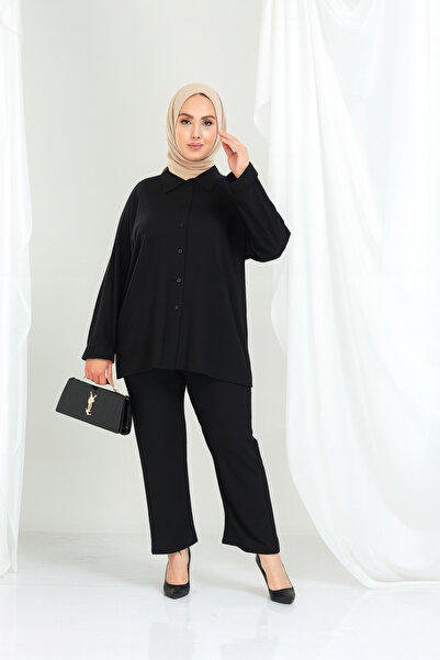 Mivoon Σετ πουκάμισο από ύφασμα με κουμπιά και γιακά, κατάλληλο για το μαντίλι, 2XL 6XL