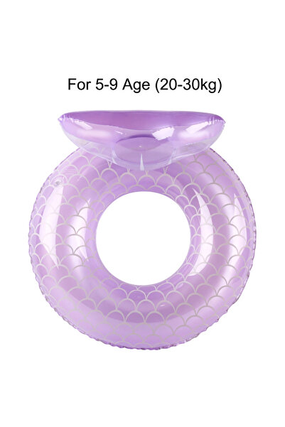 Choice Purple Swim Ring Pool Floaties for Kids,Mermaid Baby Swimming Float, Smart Swim Trainer, Inflatable